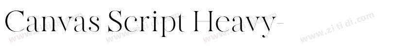 Canvas Script Heavy字体转换